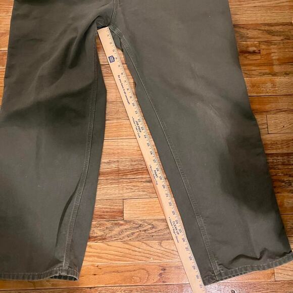 Vintage Y2K Carhartt Canvas‎ Green Carpenter Pants B11 MOS - Picture 7 of 7